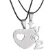Best Friend Heart Love Couples Necklaces